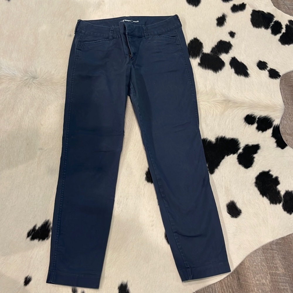 4 Regular Navy Pixie Pants, straight leg